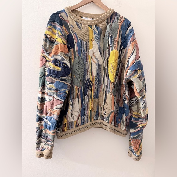 COOGI Other - Coogi Australia Crewneck Sweater 3D knit multicolor vintage XL